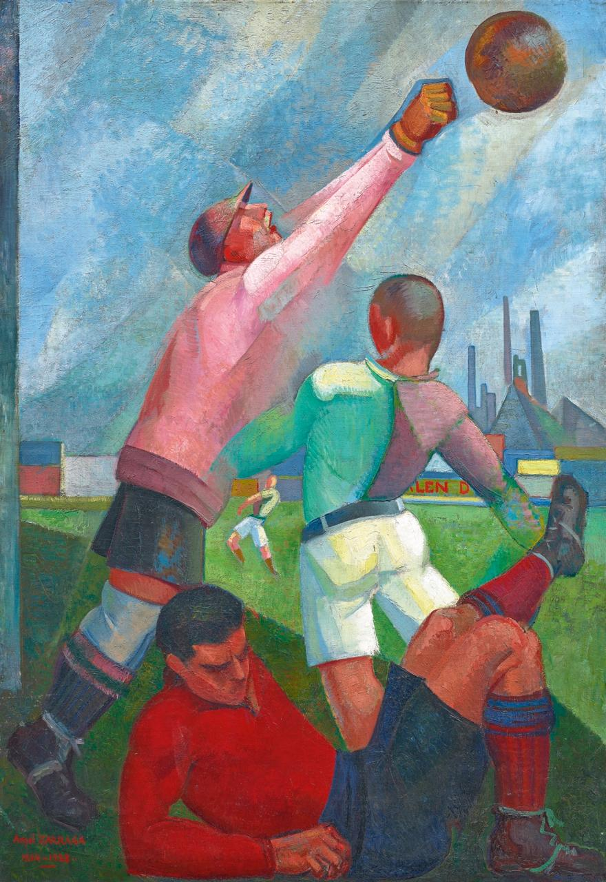 Klassieke voetbalafbeelding WK sfeer